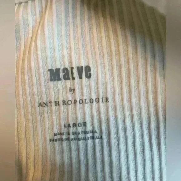 Maeve by Anthropologie women’s ribbed white turtleneck long sleeve top sz L - Picture 6 of 7